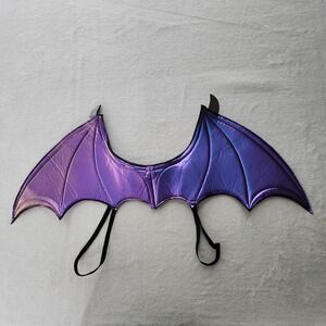 Iridescent Bat Wings Dragon Purple Metallic Goth Cosplay Halloween Anime Adult